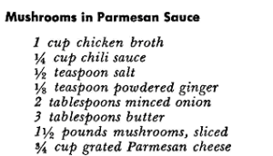 Recipe Mushrooms in Parmesan Sauce