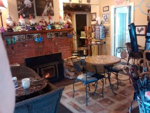 Cowichan Valley's Old Farm Gifts Specialty Coffee fireplace