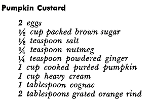 Pumpkin Custard Recipe