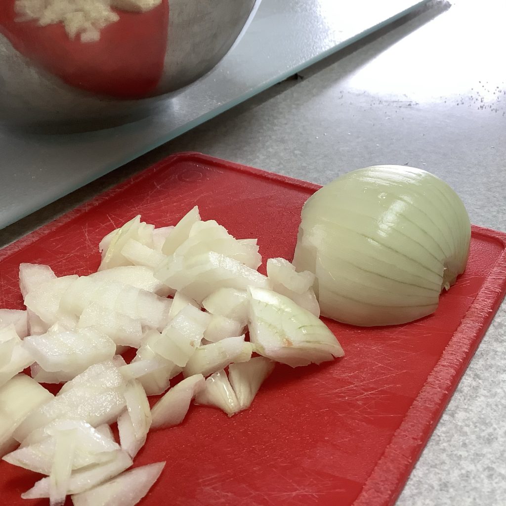 Diced yellow onion recipe ingredients